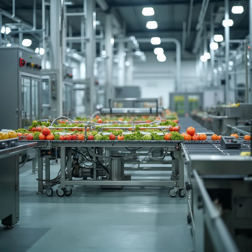 Planta moderna de procesamiento de alimentos en Argentina
